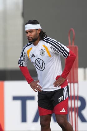 Serge Gnabry Germany Herzo Base September 22, 2026 German National Team Nations League Preparation, Home Ground, HerzoBase, World of Adidas, Herzogenaurach