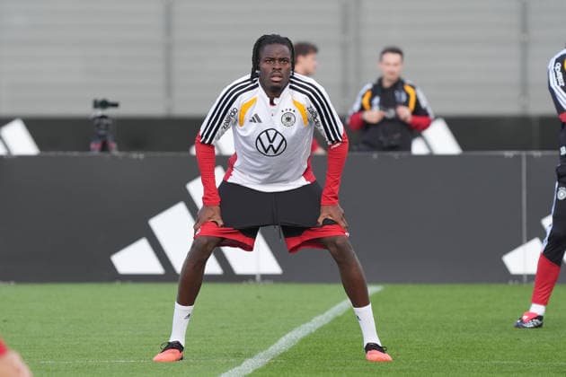 Yann Aurel Bisseck Germany Herzo Base September 22, 2026 German National Team Nations League Preparation, Home Ground, HerzoBase, World of Adidas, Herzogenaurach