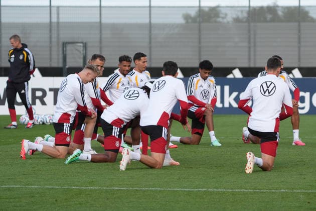 Team Warms Up at HerzoBase September 22, 2026 German National Team Nations League Preparation, Home Ground, HerzoBase, World of Adidas, Herzogenaurach