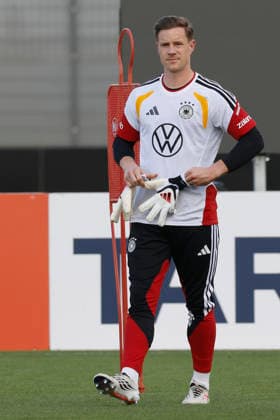 Pictured: Goaltender Marc-André ter Stegen, September 22, 2026, German national team media training session with Jürgen Klopp, Germany, Herzogenaurach, Media Center. DFL regulations prohibit any use of photographs as image sequences and or quasi-video. Copyright: HMBxMedia xJulienxBecker
