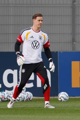 Pictured: Goaltender Marc-André ter Stegen, September 22, 2026, German national team media training session with Jürgen Klopp, Germany, Herzogenaurach, Media Center. DFL regulations prohibit any use of photographs as image sequences and or quasi-video. Copyright: HMBxMedia xJulienxBecker