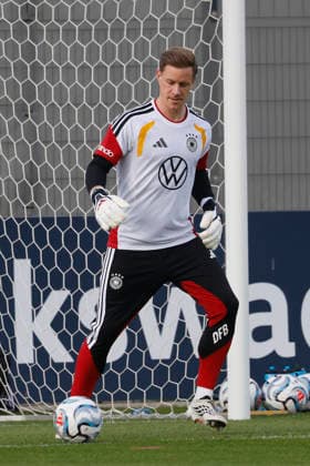 Pictured: Goaltender Marc-André ter Stegen, September 22, 2026, German national team media training session with Jürgen Klopp, Germany, Herzogenaurach, Media Center. DFL regulations prohibit any use of photographs as image sequences and or quasi-video. Copyright: HMBxMedia xJulienxBecker
