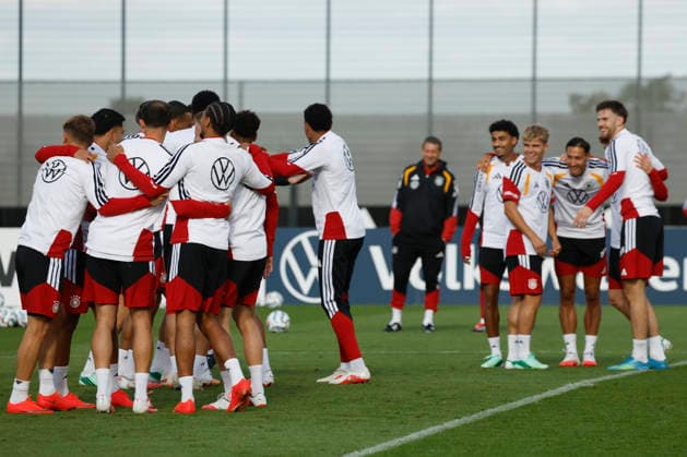 Pictured: The DFB team doing training exercises together on September 22, 2026, Media training session for the German national team with Jürgen Klopp, Germany, Herzogenaurach, Media Center. DFL regulations prohibit any use of photographs as image sequences and or quasi-video. Copyright: HMBxMedia xJulienxBecker