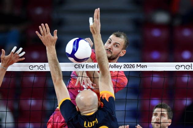 2026.09.22 Sofia siatkowka Mistrzostwa Europy w siatkowce mezczyzn Francja - Rumunia N z Francois Huez Foto Lukasz Laskowski PressFocus 2026.09.22 Sofia CEV Enel EuroVolley Men 2026 France vs Romania Francois Huez Credit: Lukasz Laskowski PressFocus NEWSPIX.PL --- newspix.pl 