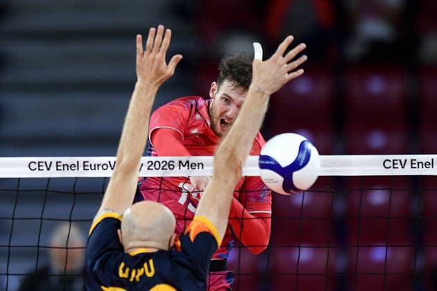 2026.09.22 Sofia siatkowka Mistrzostwa Europy w siatkowce mezczyzn Francja - Rumunia N z Mathis Henno Foto Lukasz Laskowski PressFocus 2026.09.22 Sofia CEV Enel EuroVolley Men 2026 France vs Romania Mathis Henno Credit: Lukasz Laskowski PressFocus NEWSPIX.PL --- newspix.pl 