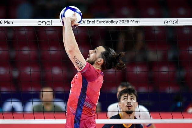 2026.09.22 Sofia siatkowka Mistrzostwa Europy w siatkowce mezczyzn Francja - Rumunia N z Antoine Arthur Fabien Brizard Foto Lukasz Laskowski PressFocus 2026.09.22 Sofia CEV Enel EuroVolley Men 2026 France vs Romania Antoine Arthur Fabien Brizard Credit: Lukasz Laskowski PressFocus NEWSPIX.PL --- newspix.pl 