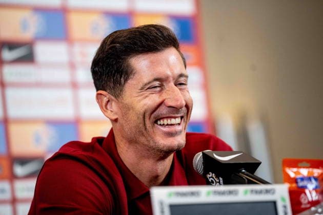 2026.09.22 Warszawa Pilka nozna kadra reprezentacja Polska Konferencja prasowa i trening reprezentacji Polski N z Robert Lewandowski Foto Jacek Prondzynski PressFocus 2026.09.22 Warsaw football press conference, PK, Pressekonferenz and training of the Polish football national team, Nationalteam Robert Lewandowski Credit: Jacek Prondzynski PressFocus NEWSPIX.PL --- newspix.pl 