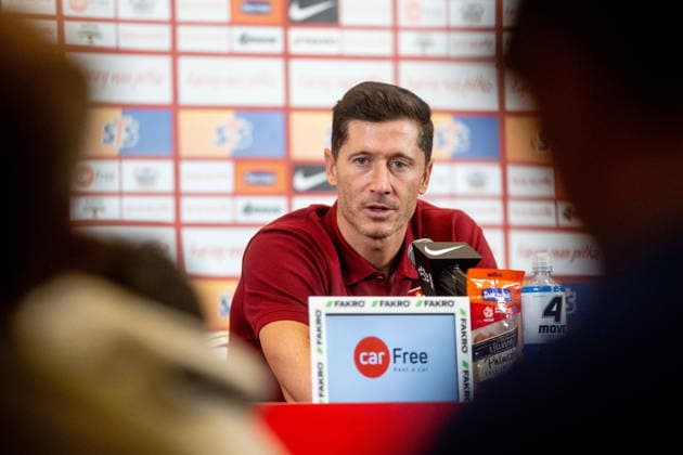 2026.09.22 Warszawa Pilka nozna kadra reprezentacja Polska Konferencja prasowa i trening reprezentacji Polski N z Robert Lewandowski Foto Jacek Prondzynski PressFocus 2026.09.22 Warsaw football press conference, PK, Pressekonferenz and training of the Polish football national team, Nationalteam Robert Lewandowski Credit: Jacek Prondzynski PressFocus NEWSPIX.PL --- newspix.pl 