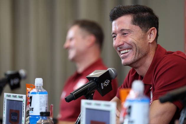 WARSZAWA 22.09.2026 KONFERENCJA PRASOWA REPREZENTACJI POLSKI --- POLISH FOOTBALL national team, Nationalteam press conference, PK, Pressekonferenz IN WARSAW ROBERT LEWANDOWSKI FOT. PIOTR KUCZA FOTOPYK NEWSPIX.PL --- newspix.pl 