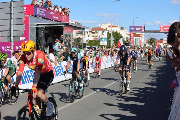 CRO Race 2026: Stage 1 Cyclists cross the finish line during the first stage of the CRO Race 2026, a 167-kilometre route from Split to Seget Donji in Seget Donji, Croatia on September 22, 2026. The six-stage race runs from September 22 to 27 across Croatia.  IvanaxIvanovic PIXSELL
