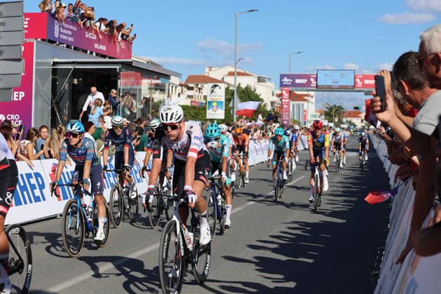 CRO Race 2026: Stage 1 Cyclists cross the finish line during the first stage of the CRO Race 2026, a 167-kilometre route from Split to Seget Donji in Seget Donji, Croatia on September 22, 2026. The six-stage race runs from September 22 to 27 across Croatia.  IvanaxIvanovic PIXSELL