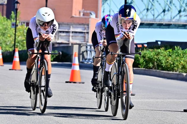 Ricarda Bauernfeind, Franziska Koch, Antonia Niedermaier Mixed Relay 2026 Road Cycling World Championships Montreal Ricarda Bauernfeind, Franziska Koch, Antonia Niedermaier Germany, Deutschland 7th World Championships Mixed Relay TTT 2026 UCI Road World Championships in Montreal, Canada. The Road World Championships mark the 99th edition of the annual global competition in road cycling. Mixed Relay UCI Road World Championships, Road Cycling World Championships