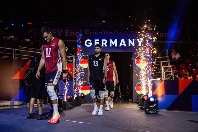IPA88834613 - Team Germany walks out before the CEV Enel Eurovolley 2026 quarterfinal match between Poland and Germany at Arena 8888 in Sofia, Bulgaria, on September 22, 2026  Copyright: xIvanxSxIvanov IPAxSportx xx IPA88834613
