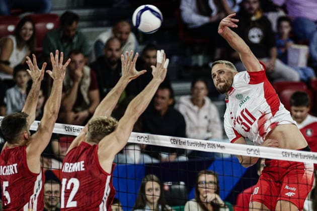 IPA88834608 - Poland s Bartlomiej Boladz in action during the CEV Enel Eurovolley 2026 quarterfinal match between Poland and Germany at Arena 8888 in Sofia, Bulgaria, on September 22, 2026  Copyright: xIvanxSxIvanov IPAxSportx xx IPA88834608