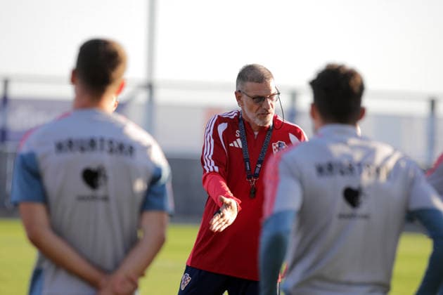 Croatia National Football Team: Press and Trainign Session Head Coach of Croatia Slaven Bilic during the training sesion at HNK Rijeka stadium on September 22, 2026 in Rijeka, Croatia.  GoranxKovacic PIXSELL