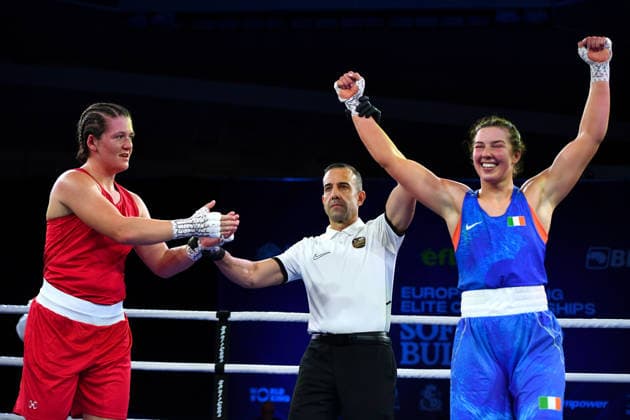 2026 European Boxing Elite Championships, Sofia, Bulgaria 22 9 2026 Women™s 80kg Quarter-Final Lisa O™Rourke vs Emily Asquith Ireland™s Lisa O™Rourke is announced as the winner over Emily Asquith of England Lisa O™Rourke is announced as the winner over Emily Asquith 22 9 2026  Copyright: xx VD5_2909