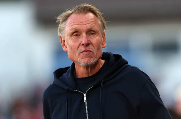 Football Women Uefa Champions League 2026 - 2027 Bayern Munchen vs Manchster City Coach of Manchester City Andree Jeglertz reacts during the Women Uefa Champions League 2026 - 2027 football match between Bayern Munchen and Manchester City at Sportpark Stadium in Unterhaching , Bayern , Germany . September 22th , 2026 Copyright: xDavidexEliasx