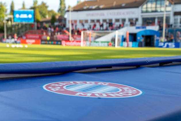 Soccer: UEFA Women s Champions League, Matchday 1, FC Bayern Munich Women vs. Manchester City Women s Football Club on September 22, 2026, at Sportpark Unterhaching in Munich, Germany; 2026–2027 season; FC Bayern Munich logo; Sportpark Unterhaching, Germany Copyright: xPhilippxImhofx