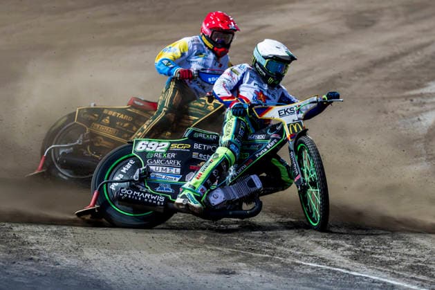 260922 Dackarna Malilla s Patryk Dudek during Game 2 of the Elitserien finals between Västervik and Dackarna Malilla on September 22, 2026, in Västervik  Copyright: OSCARxWALLIN BB260922BB443