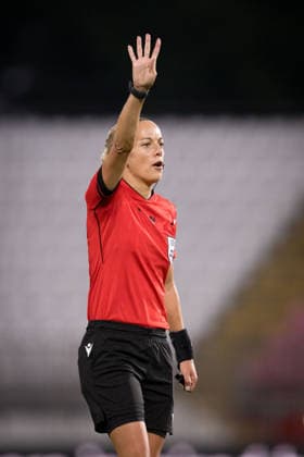 260922 Referee Ivana Martincic during the Women s Champions League soccer match between Inter and Häcken on September 22, 2026 in Monza. Photo by Carl Sandin. BILDBYRAN code CS CS0982 soccer football fotball UEFA Women’s Champions League Inter Häcken women’s BBENG soccer football fotball UEFA Women’s Champions League Inter Häcken women’s BBENG  Copyright: CARLxSANDIN BB260922CS070