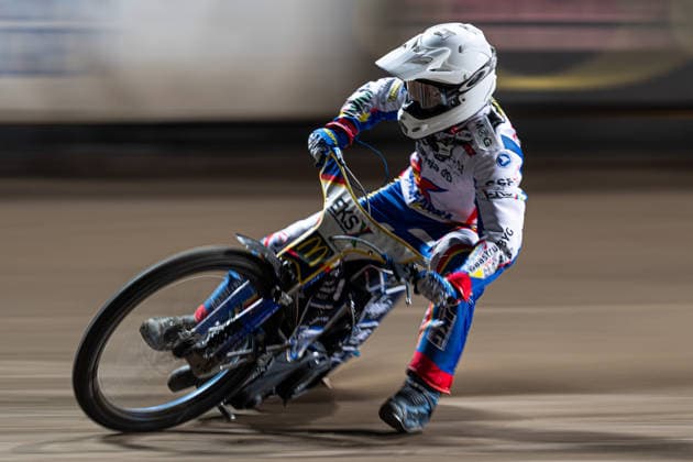 260922 Andreas Lyager of Dackarna Malilla during Game 2 of the Elitserien finals between Västervik and Dackarna Malilla on September 22, 2026, in Västervik  Copyright: OSCARxWALLIN BB260922BB482