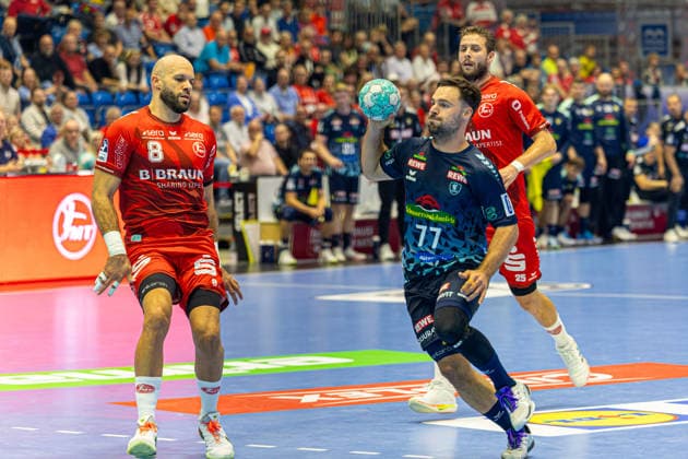 HBL Cup, 2nd Round, Kassel, MT Melsungen vs. Rhein Neckar Löwen, Rothenbach Hall, Kassel, September 22, 2026 HBL Cup, 2nd Round, Kassel, Germany, September 22, 2026 Dani Baijens of Rhein-Neckar Löwen, taking a shot on goal, Handball Bundesliga, MT Melsungen vs. Rhein-Neckar Löwen, Rothenbach Halle, Kassel Copyright: xBEAUTIFULxSPORTS Freudensteinx