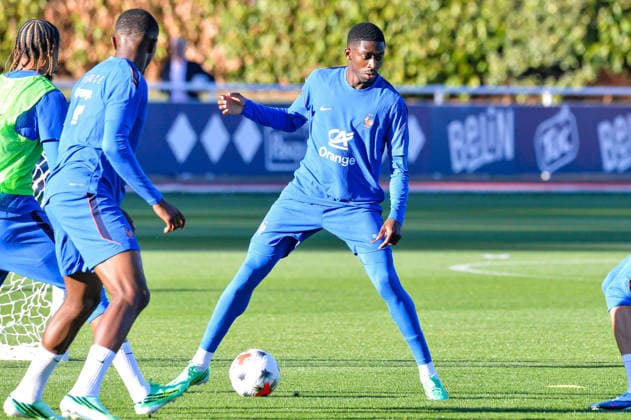 FOOTBALL : Entrainement de l™Equipe de France - 22 09 2026 Ousmane Dembele (France) ClairefontaineFrance  Copyright: xBaptistexAutissierx
