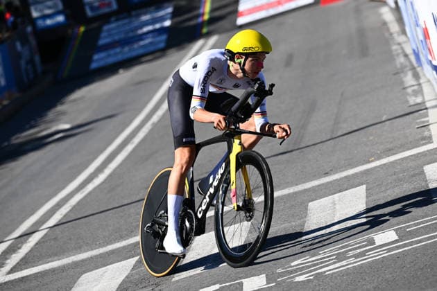 2026 UCI Road World Championships Picture by Simon Wilkinson SWpix.com - 22 09 2026 - Cycling - 2026 UCI Road World Championships - MontrÃ al, Canada - Men Junior Individual Time Trial (ITT) - Owen Kings (Germany) MontrÃ al Avenue du Parc Canada Copyright: x xSWpix.comx(t axPhotographyxHubxLtd)xSimonxWilkinson SWpix.comx SWP-3521-1490