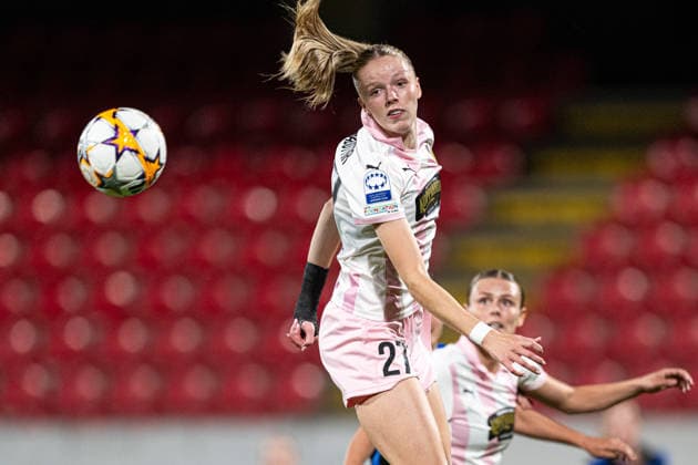 September 22, 2026: Thelma Palmadottir of Häcken during the Women’s Champions League soccer match between Inter and Häcken on September 22, 2026 in Monza. Photo by Carl Sandin, BILDBYRAN, code CS CS0982: soccer, football, UEFA Women’s Champions League, Inter, Häcken, women’s soccer, BBENG  Copyright: CARLxSANDIN BB260922CS077
