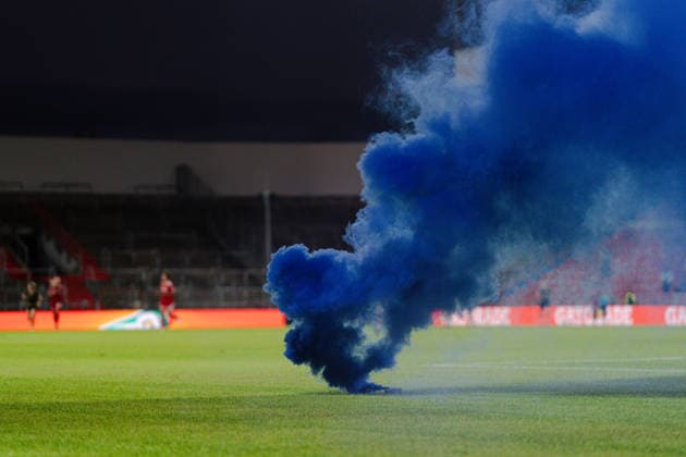 September 22, 2026, GER, Soccer, Women s, UEFA Women s Champions League, 2026–2027 Season, Matchday 1, FC Bayern Munich Women vs. Manchester City, Bengalo Pyrotechnik, Munich Sportpark Unterhaching, Bavaria, Germany Copyright: xNordphoto Vux