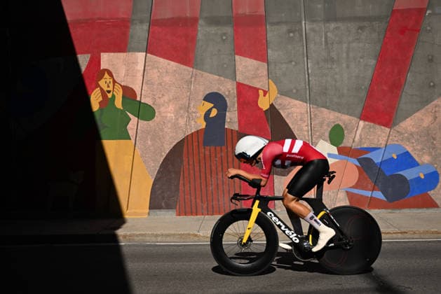 2026 UCI Road World Championships Picture by Chris Auld SWpix.com - 22 09 2026 - Cycling - 2026 UCI Road World Championships - MontrÃ al, Canada - Men Junior Individual Time Trial (ITT) - Malthe Risbjerg (Denmark) Copyright: x xSWpix.comx(t axPhotographyxHubxLtd)xChrisxAuld SWpix.comx SWP-3521-1561