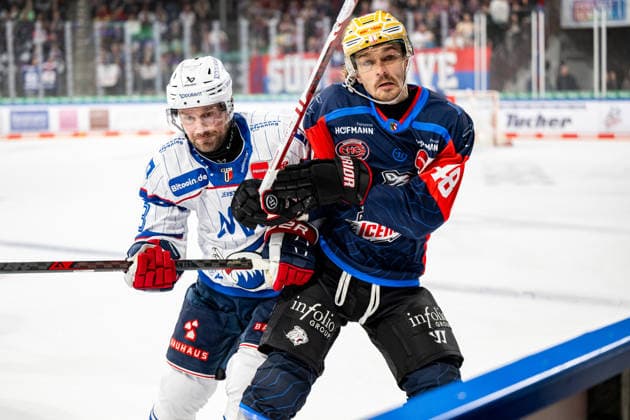 September 22, 2026, 2026–2027 Ice Hockey Season, Penny DEL, Nuremberg Ice Tigers, Icetigers, Adler Mannheim, ThHa xthxhax, Brooks Macek 13, Adler Mannheim, check on Jake Ustorf 48, Nuremberg Ice Tigers, NIT
