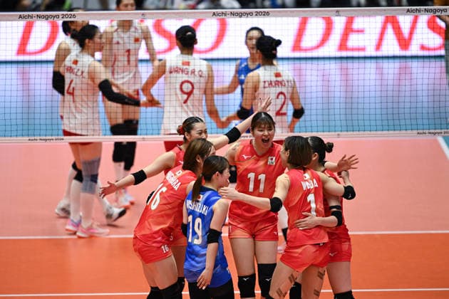 Volleyball: China v Japan - 20th Asian Games Aichi-Nagoya KOMAKI, JAPAN - SEPTEMBER 22: Players of Japan celebrate during the Volleyball Women s Final on day three of the 20th Asian Games Aichi-Nagoya at Park Arena Komaki on September 22, 2026 in Komaki, Aichi, Japan. Stringer Anadolu Komaki Japan. Editorial use only. Please get in touch for any other usage.  Copyright: x2026xAnadoluxStringerx