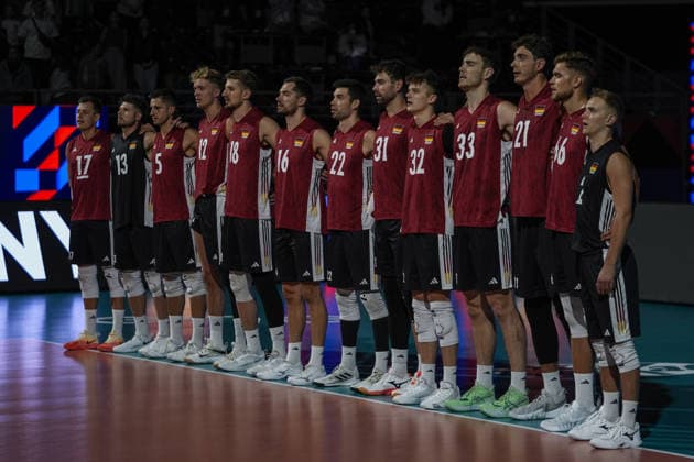 Poland v Germany - CEV Men s European Volleyball Championship 2026 quarterfinal SOFIA, BULGARIA - SEPTEMBER 22: Players of Germany line up ahead of the CEV Men s European Volleyball Championship 2026 quarterfinal match between Poland and Germany at Arena 8888 in Sofia, Bulgaria on September 22, 2026. Osmancan Gurdogan Anadolu Sofia Bulgaria. Editorial use only. Please get in touch for any other usage.  Copyright: x2026xAnadoluxOsmancanxGurdoganx