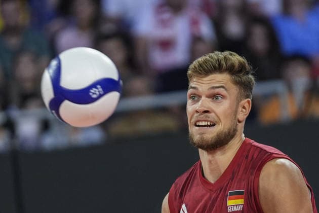 Poland v Germany - CEV Men s European Volleyball Championship 2026 quarterfinal SOFIA, BULGARIA - SEPTEMBER 22: Erik Rohrs of Germany in action during the CEV Men s European Volleyball Championship 2026 quarterfinal match between Poland and Germany at Arena 8888 in Sofia, Bulgaria on September 22, 2026. Osmancan Gurdogan Anadolu Sofia Bulgaria. Editorial use only. Please get in touch for any other usage.  Copyright: x2026xAnadoluxOsmancanxGurdoganx
