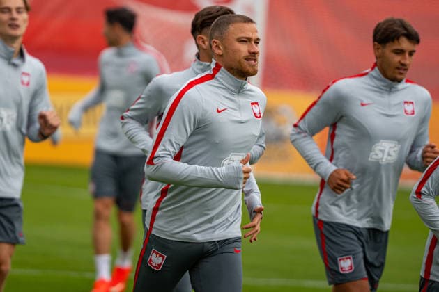 Matty Cash seen during the Poland national team, Nationalteam training session on the second day of the team™s training camp ahead of the upcoming UEFA Nations League matches (Kazimierz Koper Ball Raw Images) Warszawa KS Zwar Poland Copyright: xKazimierzxKoperx KAZ_PZPN_DAY2-28