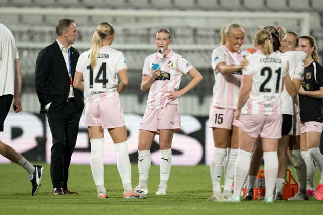September 22, 2026: Emma Östlund of Häcken looks dejected after the Women s Champions League soccer match between Inter and Häcken on September 22, 2026 in Monza. Photo by Carl Sandin. BILDBYRAN code CS CS0982 soccer football fotball UEFA Women’s Champions League Inter Häcken women’s BBENG soccer football fotball UEFA Women’s Champions League Inter Häcken women’s BBENG dejected  Copyright: CARLxSANDIN BB260922CS090