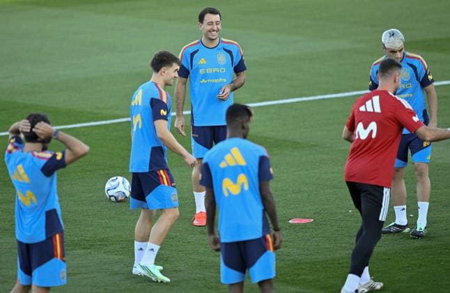 Spanish national football team prepares for UEFA Nations League match against England MADRID, SPAIN - SEPTEMBER 22: Mikel Oyarzabal of Spain attends open practice session ahead of 2026-27 UEFA Nations League C match against England at the Royal Spanish Football Federation s (RFEF) Las Rozas facility in Madrid, Spain on September 22, 2026. Burak Akbulut Anadolu Madrid Spain. Editorial use only. Please get in touch for any other usage.  Copyright: x2026xAnadoluxBurakxAkbulutx