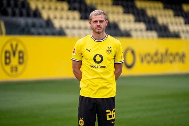 Borussia Dortmund; 1. BL, Porträttermin 2026 2027 Julian Ryerson; Borussia Dortmund; 1. BL, Porträttermin 2026 2027 Foto: Borussia Dortmund Hendrik Deckers via Revierfoto Borussia Dortmund; 1. BL, Porträttermin 2026 2027