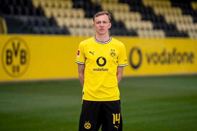 Borussia Dortmund; 1. BL, Porträttermin 2026 2027 Maximilian Beier; Borussia Dortmund; 1. BL, Porträttermin 2026 2027 Foto: Borussia Dortmund Hendrik Deckers via Revierfoto Borussia Dortmund; 1. BL, Porträttermin 2026 2027