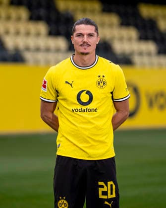 Borussia Dortmund; 1. BL, Porträttermin 2026 2027 Marcel Sabitzer; Borussia Dortmund; 1. BL, Porträttermin 2026 2027 Foto: Borussia Dortmund Hendrik Deckers via Revierfoto Borussia Dortmund; 1. BL, Porträttermin 2026 2027