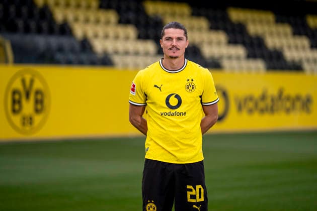 Borussia Dortmund; 1. BL, Porträttermin 2026 2027 Marcel Sabitzer; Borussia Dortmund; 1. BL, Porträttermin 2026 2027 Foto: Borussia Dortmund Hendrik Deckers via Revierfoto Borussia Dortmund; 1. BL, Porträttermin 2026 2027
