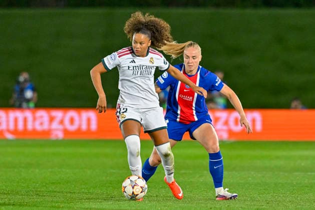 September 22, 2026, Madrid, Madrid, Spain: 12 FELICIA SCHRODER of Real Madrid CF Femenino controls the ball during the Women s Champions League match between REAL MADRID FEMENINO and PARIS SAINT-GERMAIN FC, held on September 22, 2026, in Valdebebas, Madrid, Spain. The Women s Champions League Match REAL MADRID - PARIS SAINT-GERMAIN FC (22.09.26)  - ZUMAc312 20260922_zsp_c312_026 Copyright: xOscarxManuelxSanchezx