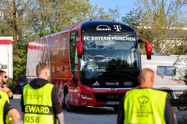 Soccer Europe UEFA Women s Champions League 2026–2027, Matchday 1 of the group stage, September 22, 2026, 6:45 p.m. FC Bayern Munich Women vs. Manchester City Women Sportpark Unterhaching, Unterhaching, Germany The Bayern team bus Unterhaching Munich Sportpark Unterhaching Bayern Germany Copyright: xAmiirxAmedjouax