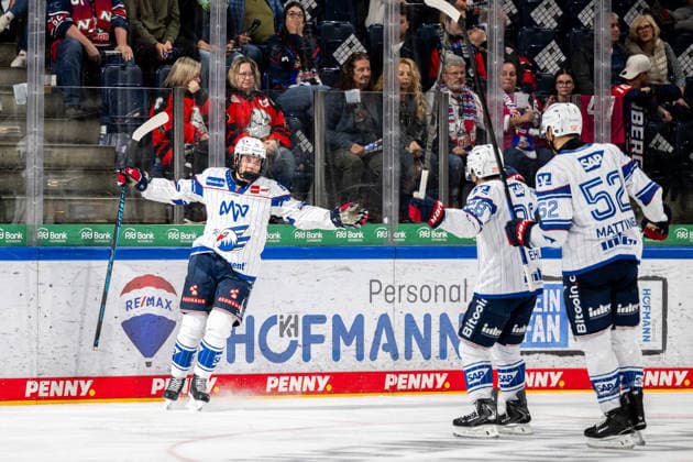 September 22, 2026 Ice Hockey Season 2026–2027 Penny DEL Nuremberg Ice Tigers Icetigers Adler Mannheim ThHa xthxhax Goal celebration, joy, Cheers: Max Calce 39, Adler Mannheim; Alexander Ehl 28, Adler Mannheim; Nicolas Mattinen 52, Adler Mannheim