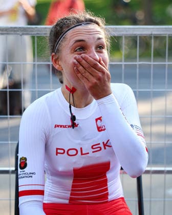2026 UCI Road World Championships Picture by Alex Whitehead SWpix.com - 22 09 2026 - Cycling - 2026 UCI Road World Championships - MontrÃ al, Canada - Women Junior Individual Time Trial (ITT) - Maria OkruciÅ ska (Poland) Wins the Women Junior Individual Time Trial (ITT) to become World Champion MontrÃ al Avenue du Parc Canada Copyright: x xSWpix.comx(t axPhotographyxHubxLtd)xAlexxWhitehead SWpix.comx SWP-3521-1787