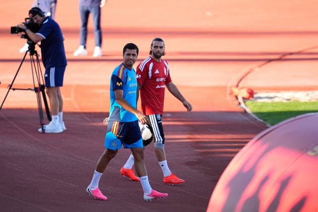 September 22, 2026, Las Rozas, Madrid, Spain: Rodri Hernandez during the training session of Spain Team ahead of the UEFA Nations League 2026 27 matches against England, Croatia and Czech Republic at Ciudad del Futbol on September 22, 2026, in Las Rozas, Madrid, Spain. Training Session Of Spain Team - UEFA Nations League 26 27  - ZUMAa181 20260922_zaa_a181_012 Copyright: xDennisxAgyemanx