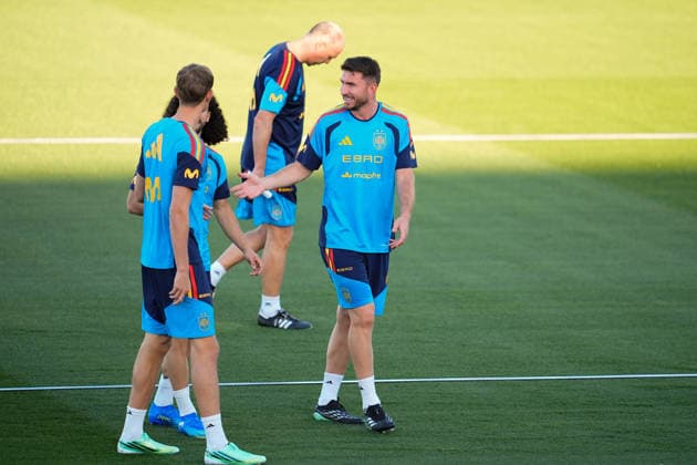 September 22, 2026, Las Rozas, Madrid, Spain: Aymeric Laporte during the training session of Spain Team ahead of the UEFA Nations League 2026 27 matches against England, Croatia and Czech Republic at Ciudad del Futbol on September 22, 2026, in Las Rozas, Madrid, Spain. Training Session Of Spain Team - UEFA Nations League 26 27  - ZUMAa181 20260922_zaa_a181_013 Copyright: xDennisxAgyemanx