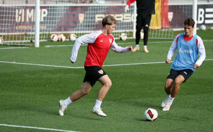 September 22, 2026 VfB Stuttgart Practice Germany, Stuttgart, September 22, 2026, Soccer, Bundesliga, 2026–2027 Season, VfB Stuttgart Practice Angelo Stiller