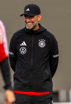 September 22, 2026, German National Soccer Team (DFB), training camp in Herzogenaurach, at the ADIDAS headquarters, ahead of the UEFA Nations League matches, German national team coach Jürgen Klopp laughing